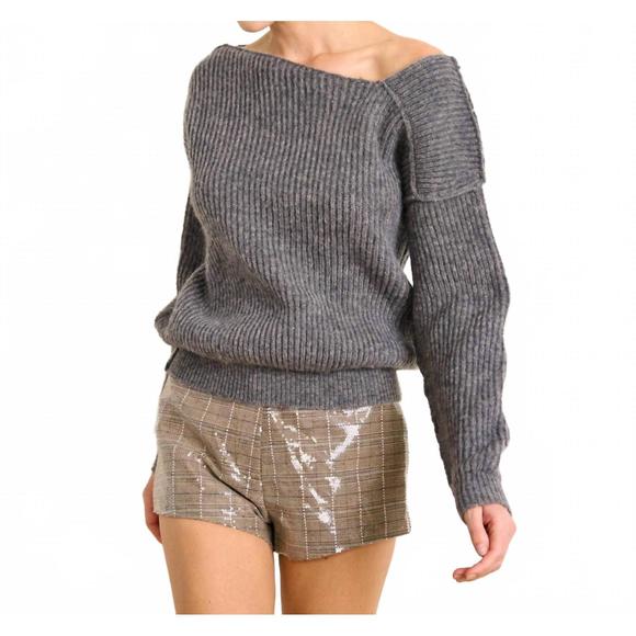 NEW LINE AND DOT women's shore sweater in gray - Picture 1 of 6